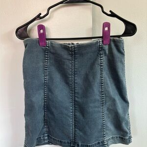 Free People denim mini skirt